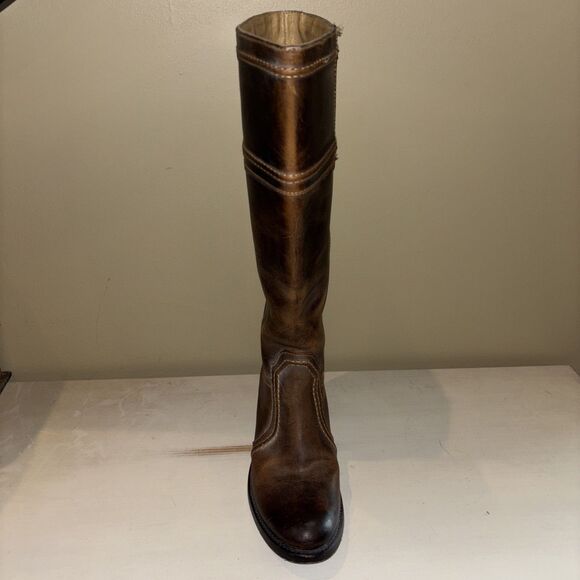 Frye White Label Tall Campus Pull On Boots Women's Size 8.5 B Distressed Brown - Picture 5 of 15